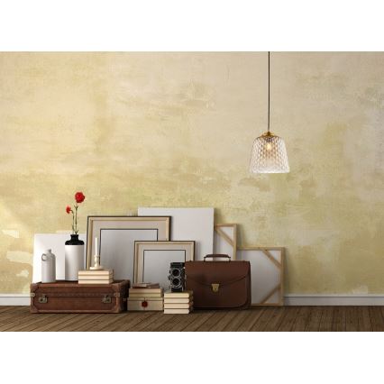 Hanglamp aan een koord FLUID 1xE27/11W/230V beige/gouden