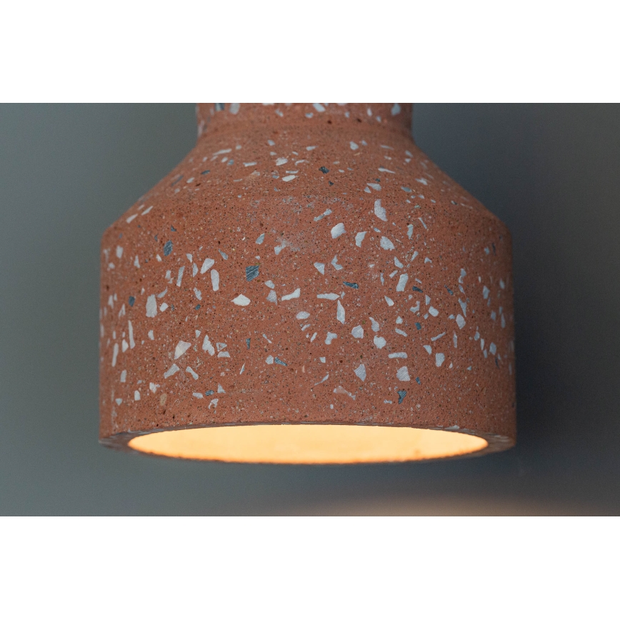 Hanglamp aan een koord RESIN 1xE27/11W/230V roze/zwart