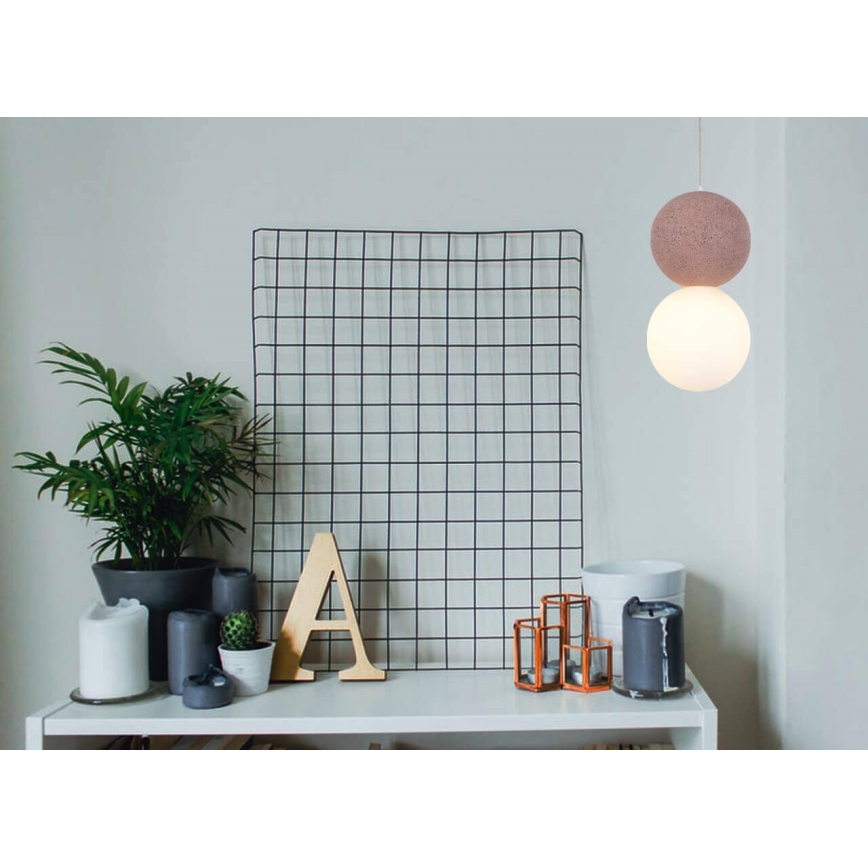 Hanglamp aan een koord STRING 1xG9/4W/230V roze