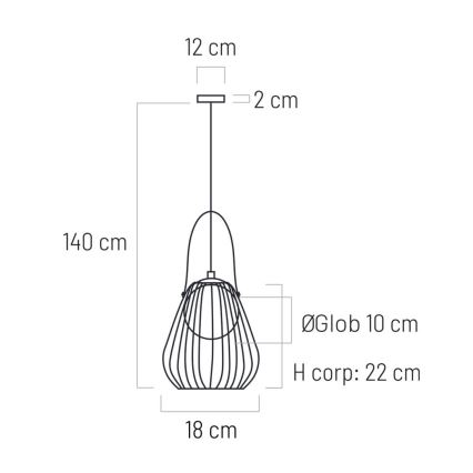 Wandlamp MEMORY 1xG9/4W/230V wit/bruin