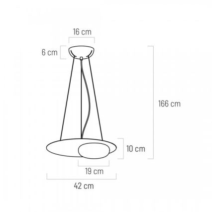 LED-kroonluchter aan kabel PETIT LED/12W/230V zwart