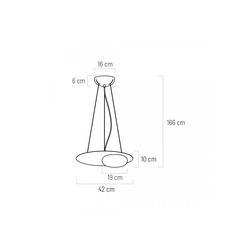 LED-kroonluchter aan kabel PETIT LED/12W/230V zwart