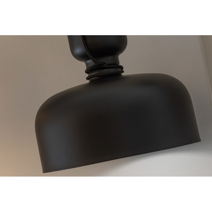 Hanglamp aan een koord ABEL 2xE27/11W/230V diameter 28 cm zwart