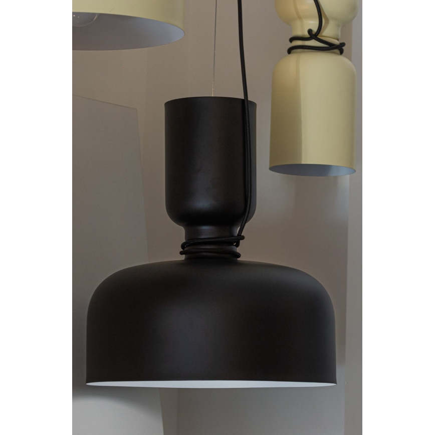 Hanglamp aan een koord ABEL 2xE27/11W/230V diameter 28 cm zwart