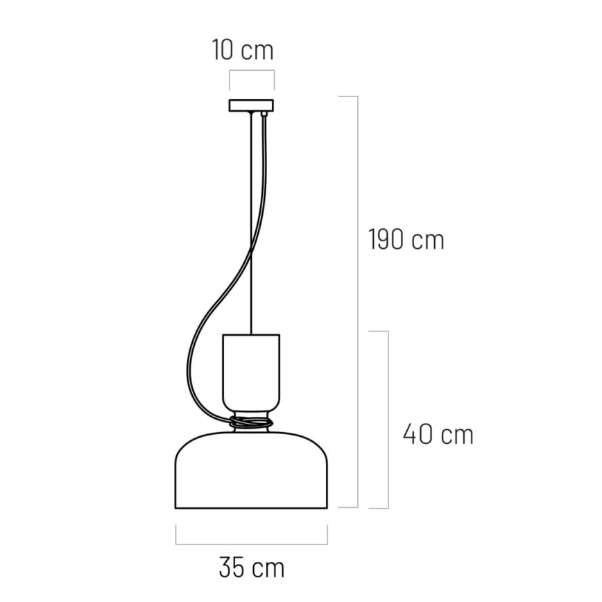 Hanglamp aan een koord ABEL 2xE27/11W/230V diameter 28 cm zwart