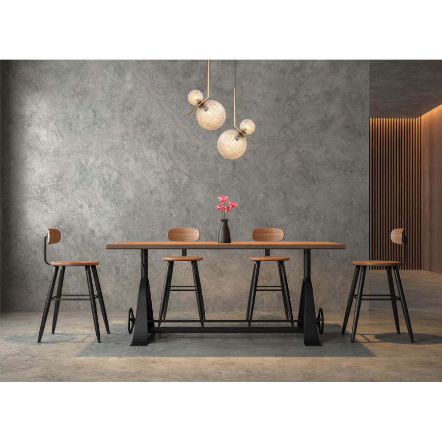 Suspension filaire JUNO 1xE27/7W/230V + 1xG9/3W/230V beige/doré