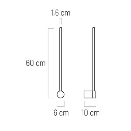  LED Wandlamp LED/7W/230V zwart