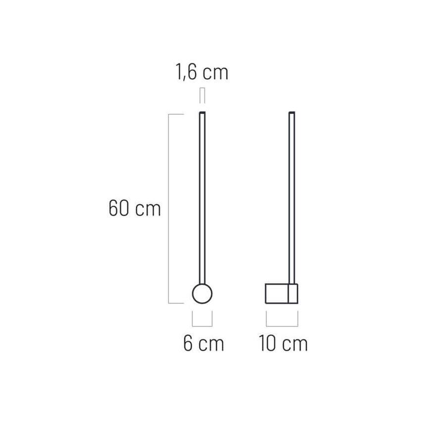  LED Wandlamp LED/7W/230V zwart