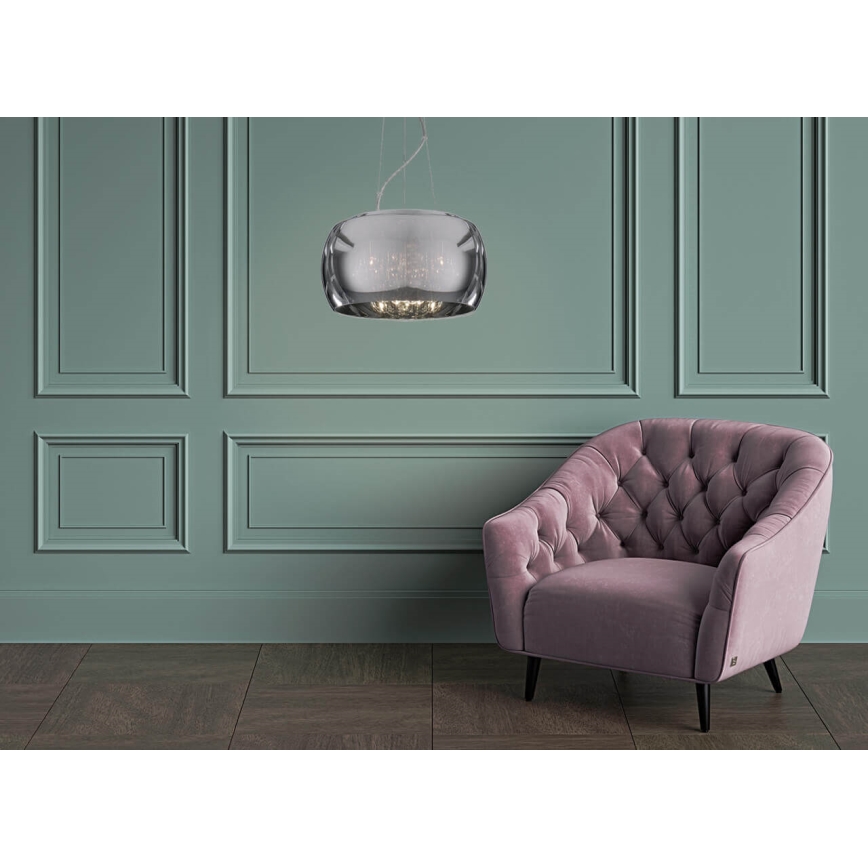 Suspension filaire ORCHIDE 5xG9/3W/230V chromé brillant