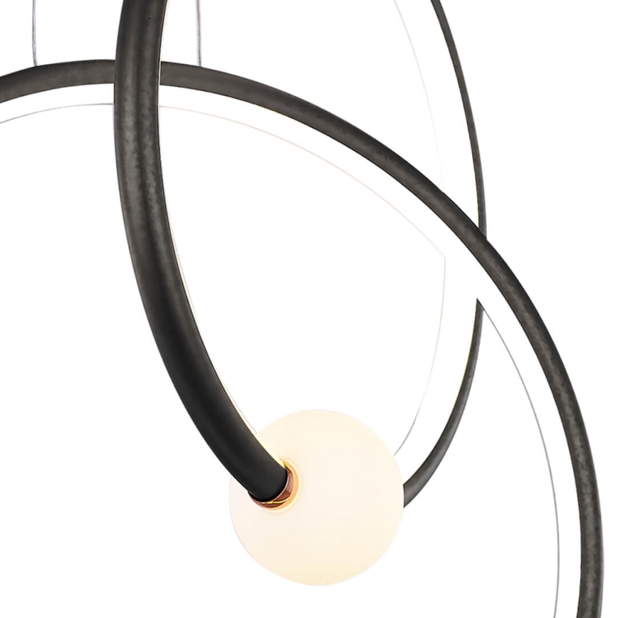 LED dimbare hanglamp aan kabel LIV LED/50W/230V zwart + afstandsbediening