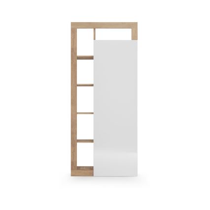 Kledingkast LENOR 91x209 cm wit/bruin