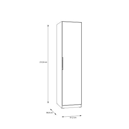 Kledingkast MARO 51x213 cm artisan eiken
