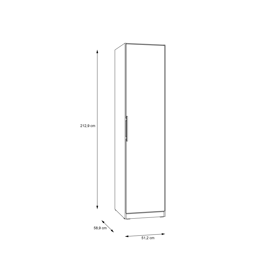 Kledingkast MARO 51x213 cm artisan eiken