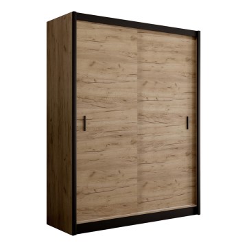 Kledingkast met schuifdeuren SAPHIRA 203x215 cm eiken craft