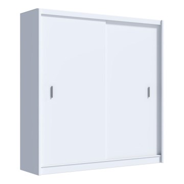 Kledingkast met schuifdeuren SAPHIRA 203x215 cm wit