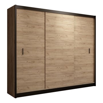 Kledingkast met schuifdeuren SAPHIRA 250x215 cm eiken craft