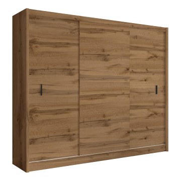 Kledingkast met schuifdeuren SAPHIRA 250x215 cm eiken wotan