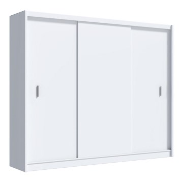 Kledingkast met schuifdeuren SAPHIRA 250x215 cm wit