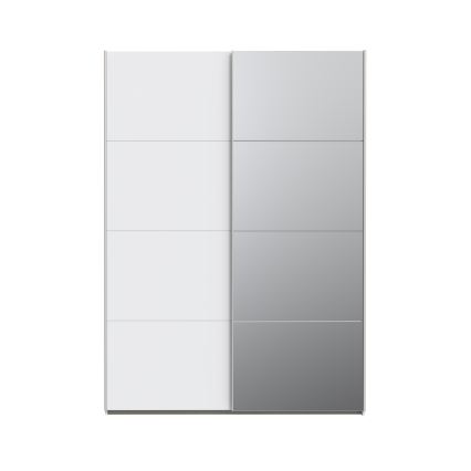 Kledingkast met spiegel KARO 150x210 cm wit