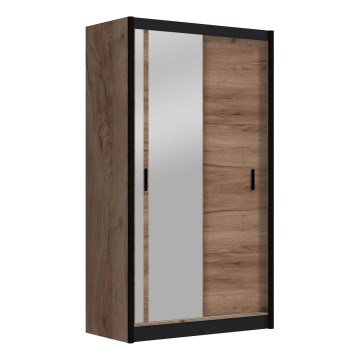 Kledingkast met spiegel SABRINA 120x215 cm eiken craft