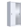 Kledingkast met spiegel SABRINA 120x215 cm wit