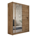 Kledingkast met spiegel SABRINA 180x215 cm eiken woltan