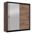 Kledingkast met spiegel SABRINA 203x215 cm eiken craft