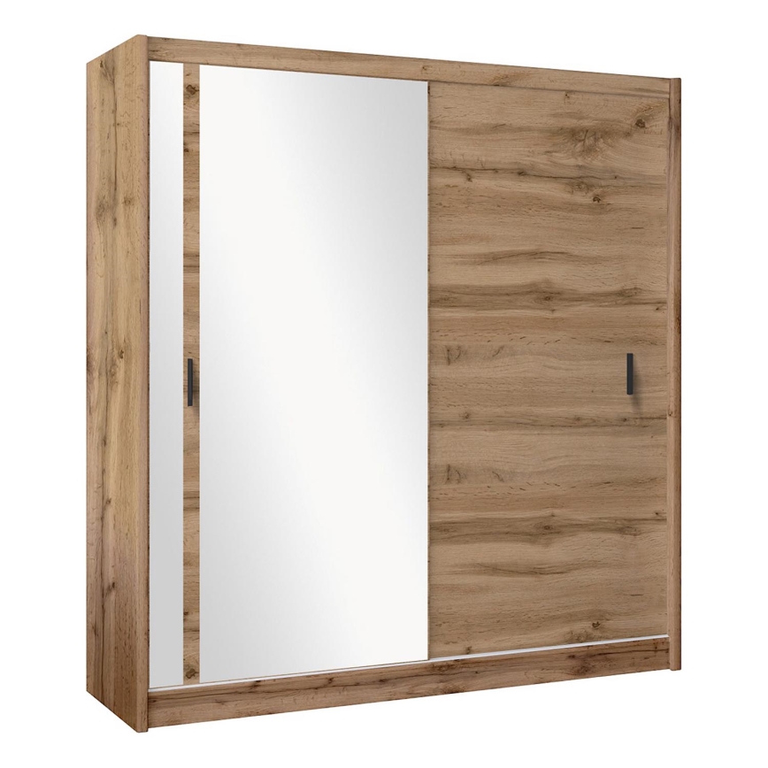 Kledingkast met spiegel SABRINA 203x215 cm eiken woltan