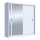 Kledingkast met spiegel SABRINA 203x215 cm wit
