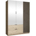 Kledingkast met spiegel VISTA 150x215 cm artisan eiken/grafiet