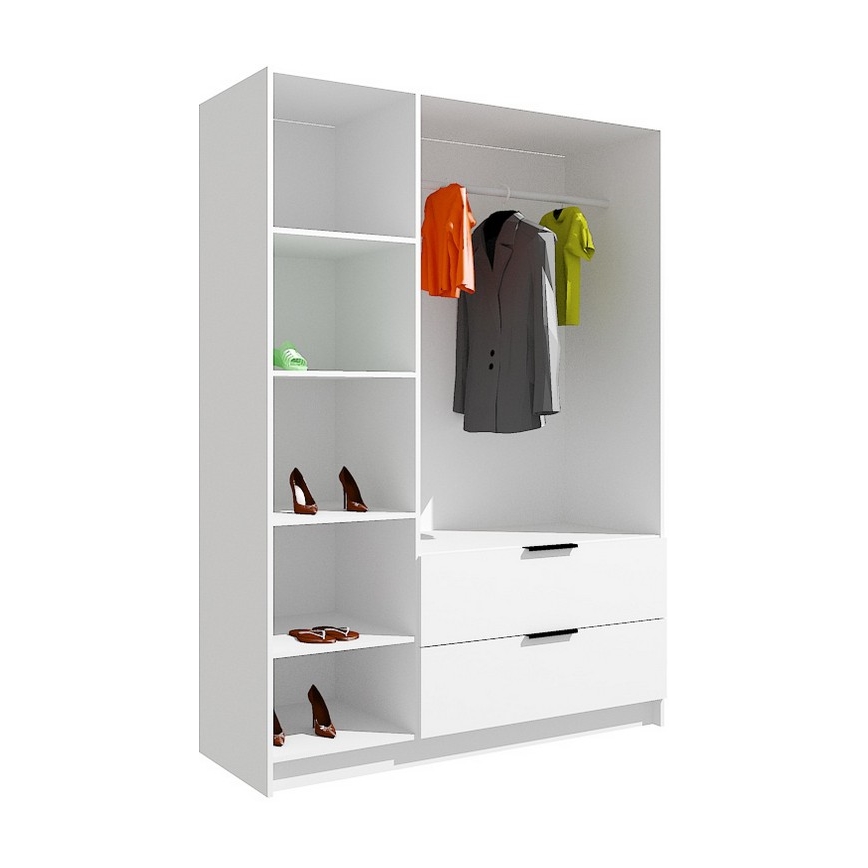 Kledingkast met spiegel VISTA 150x215 cm artisan eiken/grafiet