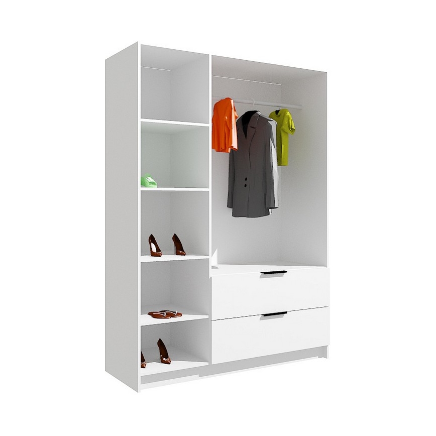 Kledingkast met spiegel VISTA 150x215 cm eiken artisan/grafiet
