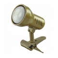 Klemlamp KM 1xE14/24W/230V goud