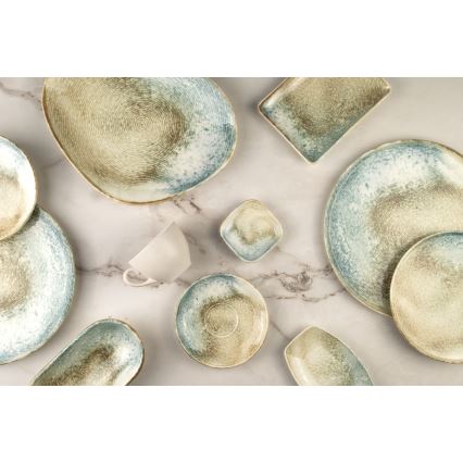 Kleurrijke 18-delige serviesset van porselein