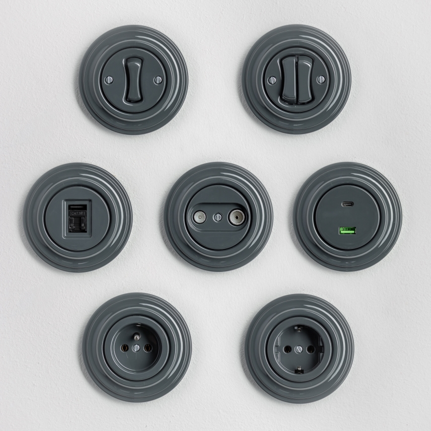 Kliklap - Cadre rétro simple anthracite