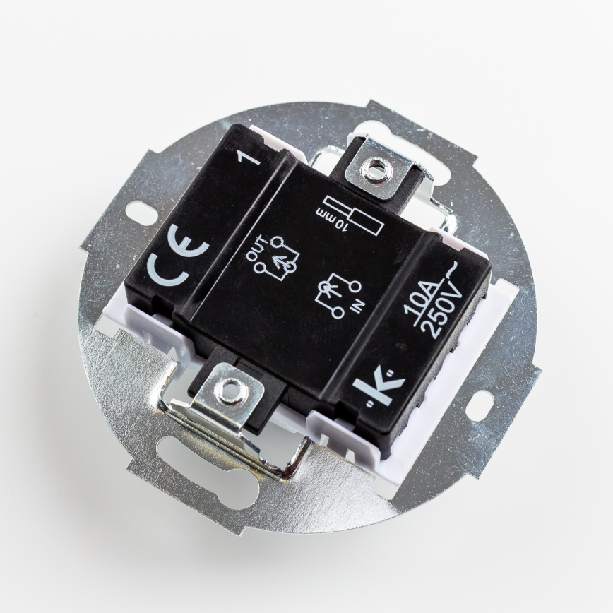 Kliklap - Dubbele retro eenpolige schakelaar met afdekraam nr. 1, bruin