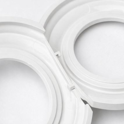 Kliklap - Dubbele retro-eenpolige schakelaar met lijst nr. 1, sneeuwwit