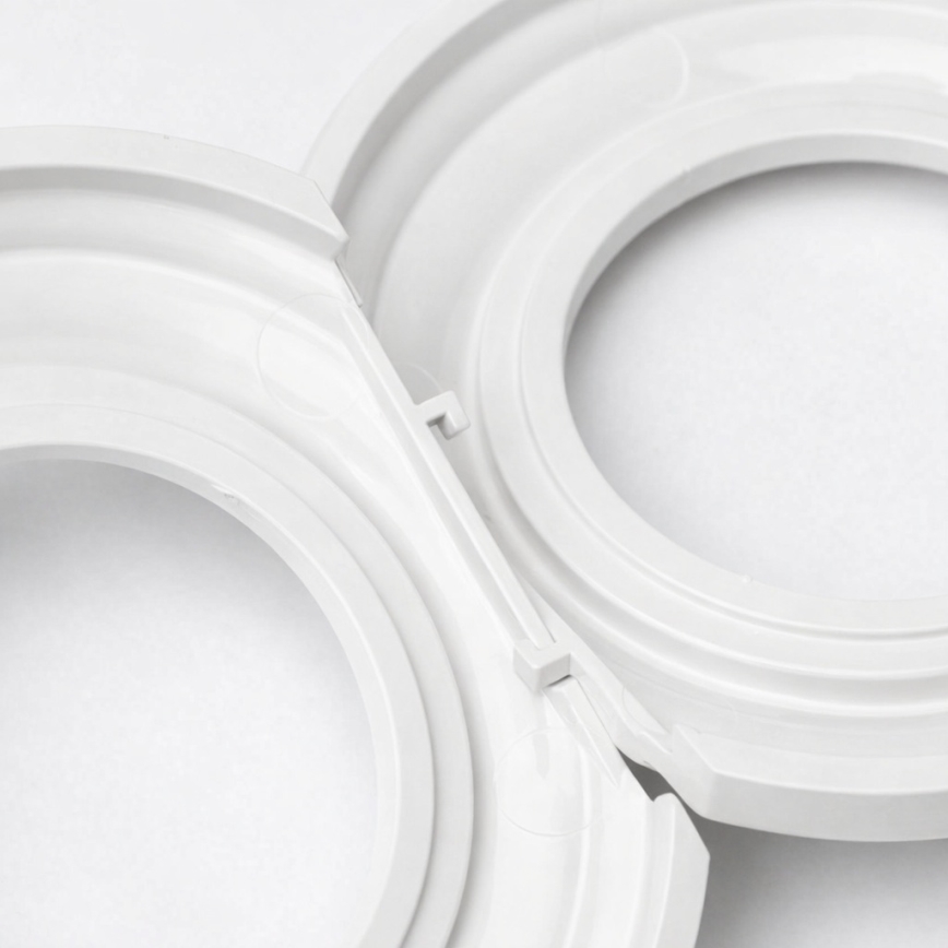 Kliklap - Dubbele retro-eenpolige schakelaar met lijst nr. 1, sneeuwwit