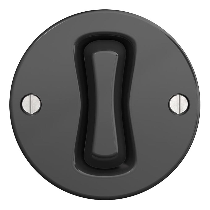 Kliklap - Interrupteur à bouton-poussoir vintage anthracite