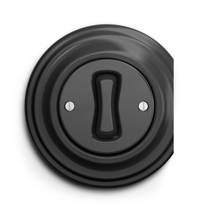 Kliklap - Interrupteur à bouton-poussoir vintage anthracite