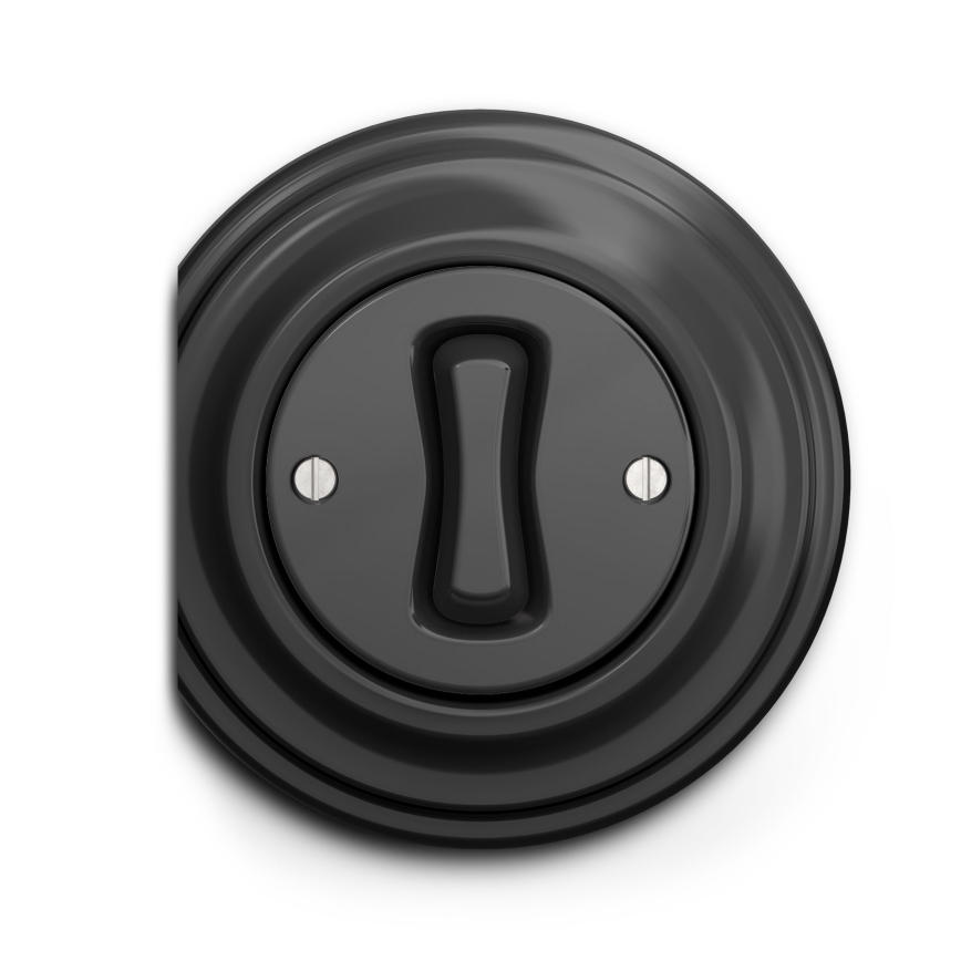 Kliklap - Interrupteur à bouton-poussoir vintage anthracite