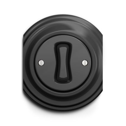 Kliklap - Interrupteur à bouton-poussoir vintage anthracite