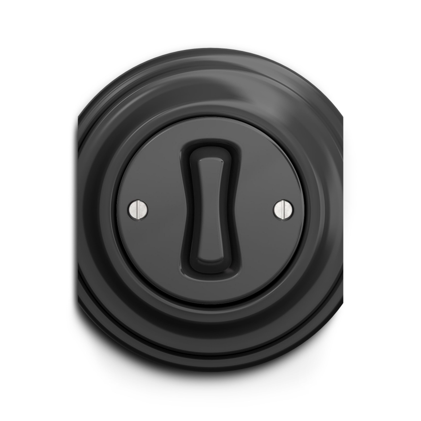 Kliklap - Interrupteur à bouton-poussoir vintage anthracite