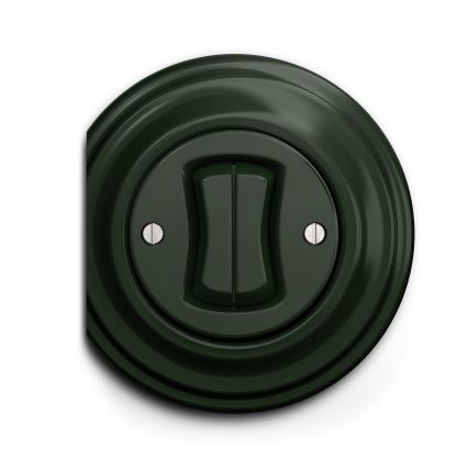 Kliklap - Interrupteur d'escalier double vintage n° 6+6 vert
