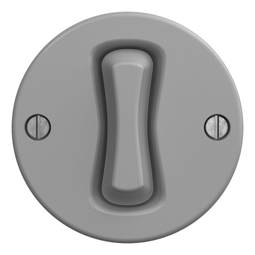 Kliklap - Interrupteur d'escalier vintage n° 6 gris