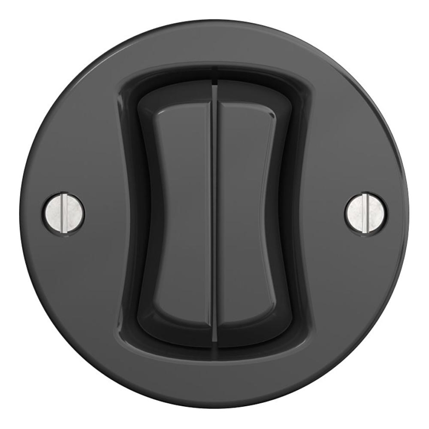 Kliklap - Interrupteur double rétro sans cadre anthracite