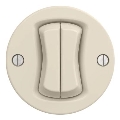 Kliklap - Interrupteur double rétro sans cadre beige