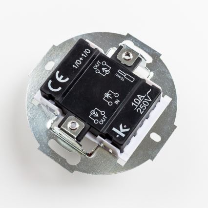 Kliklap - Interrupteur double rétro sans cadre, vert