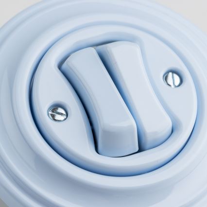 Kliklap - Interrupteur multiple rétro avec cadre n° 5, bleu