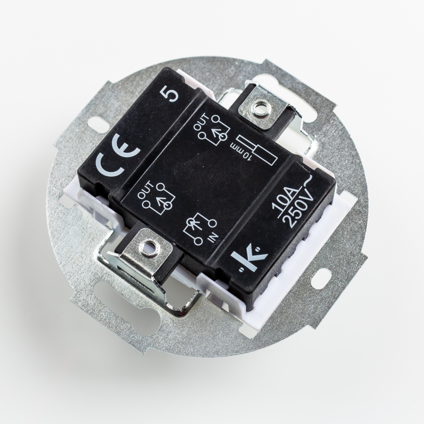 Kliklap - Interrupteur rétro multiple avec cadre n°5, noir